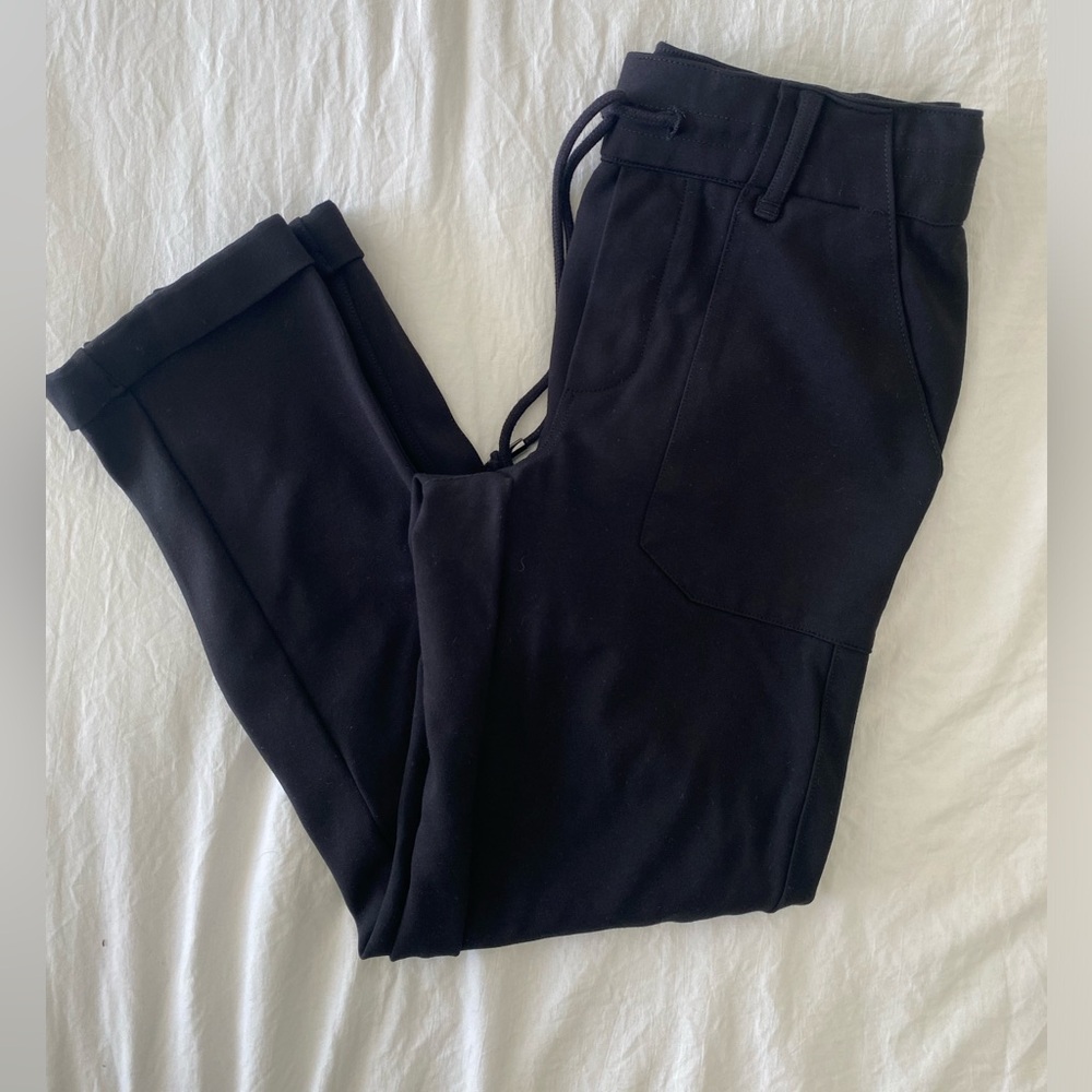 Democracy Ab Leisure High Rise Patch Pocket Roll Cuff Drawstring Pants - XS